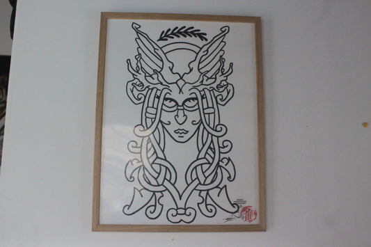 Affiche "Eir – Déesse de la Guérison" | Pièce Unique d'Art Nordique par Scarlet Wolf - ScarletWolf