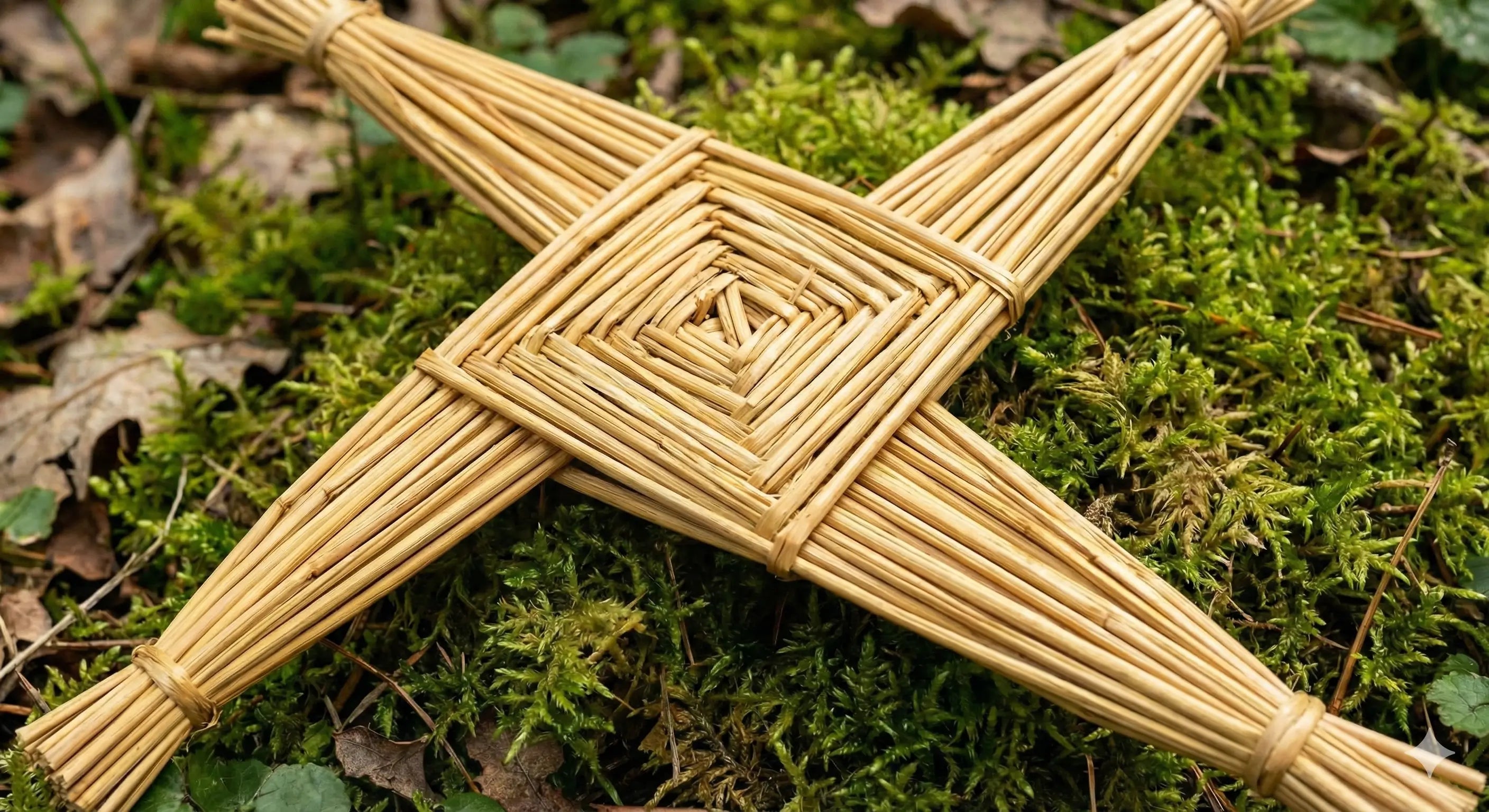 Croix de Brigid tissée en joncs