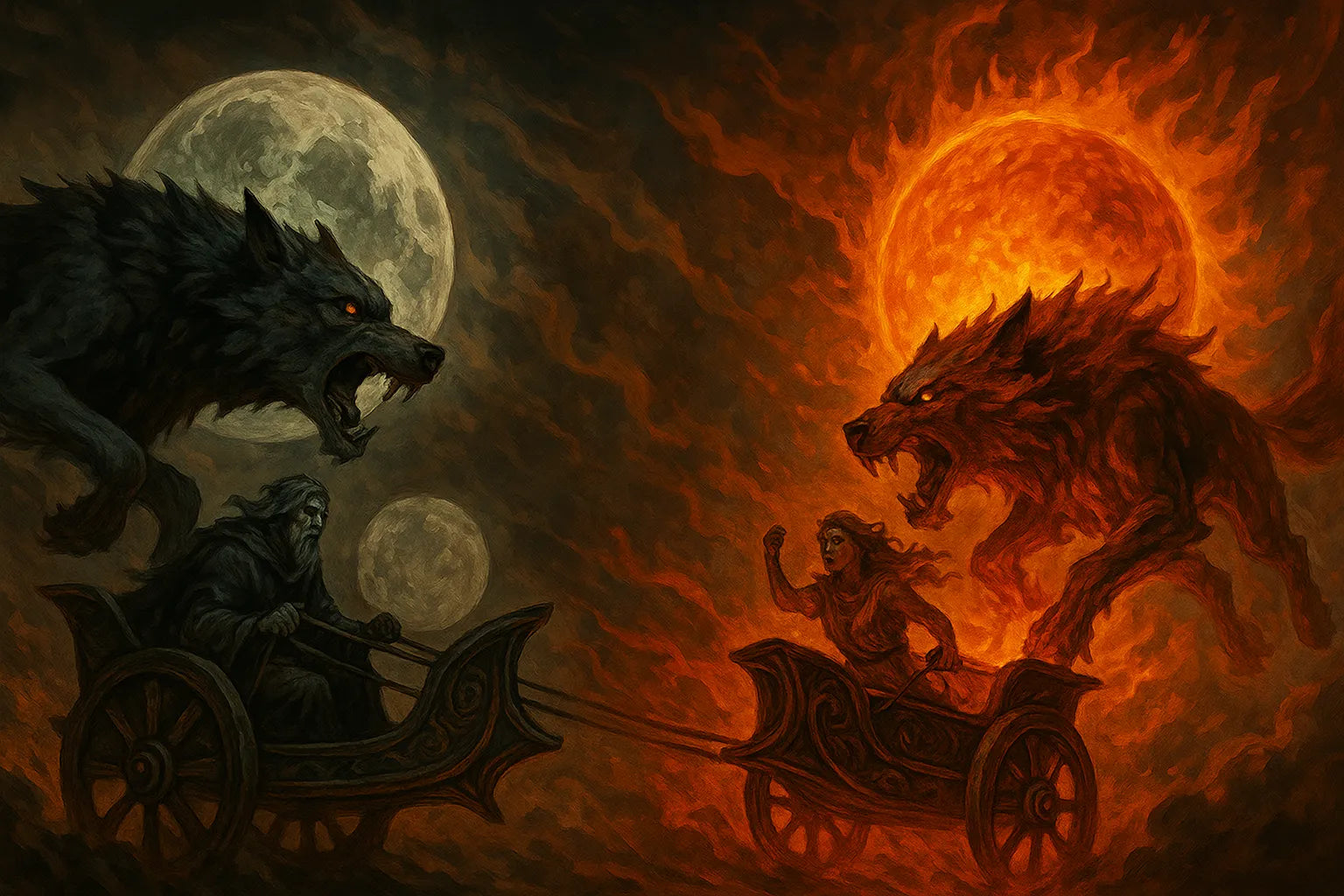 Mani et Sol - illustration Scarlet Wolf