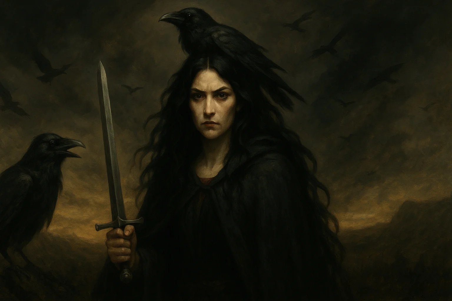 La Morrigan, reine fantôme celtique, triple déesse de la guerre et du destin