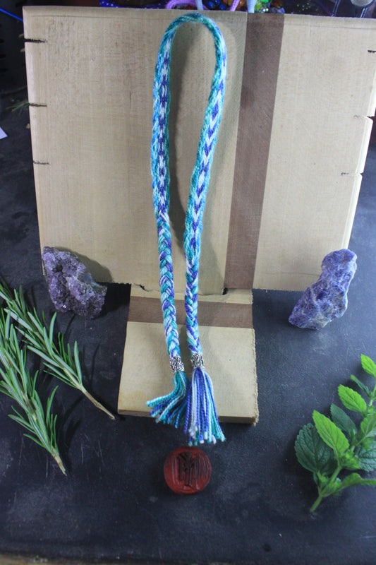 Bracelet Long Njörd - Talisman de Prospérité Tissé aux Cartes