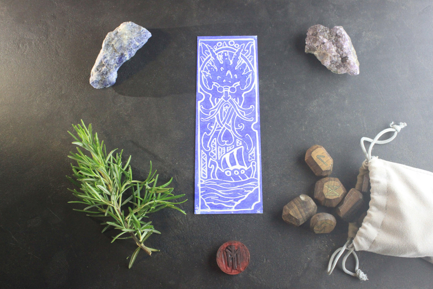 Marque-page Njord - collection Divinité - ScarletWolf